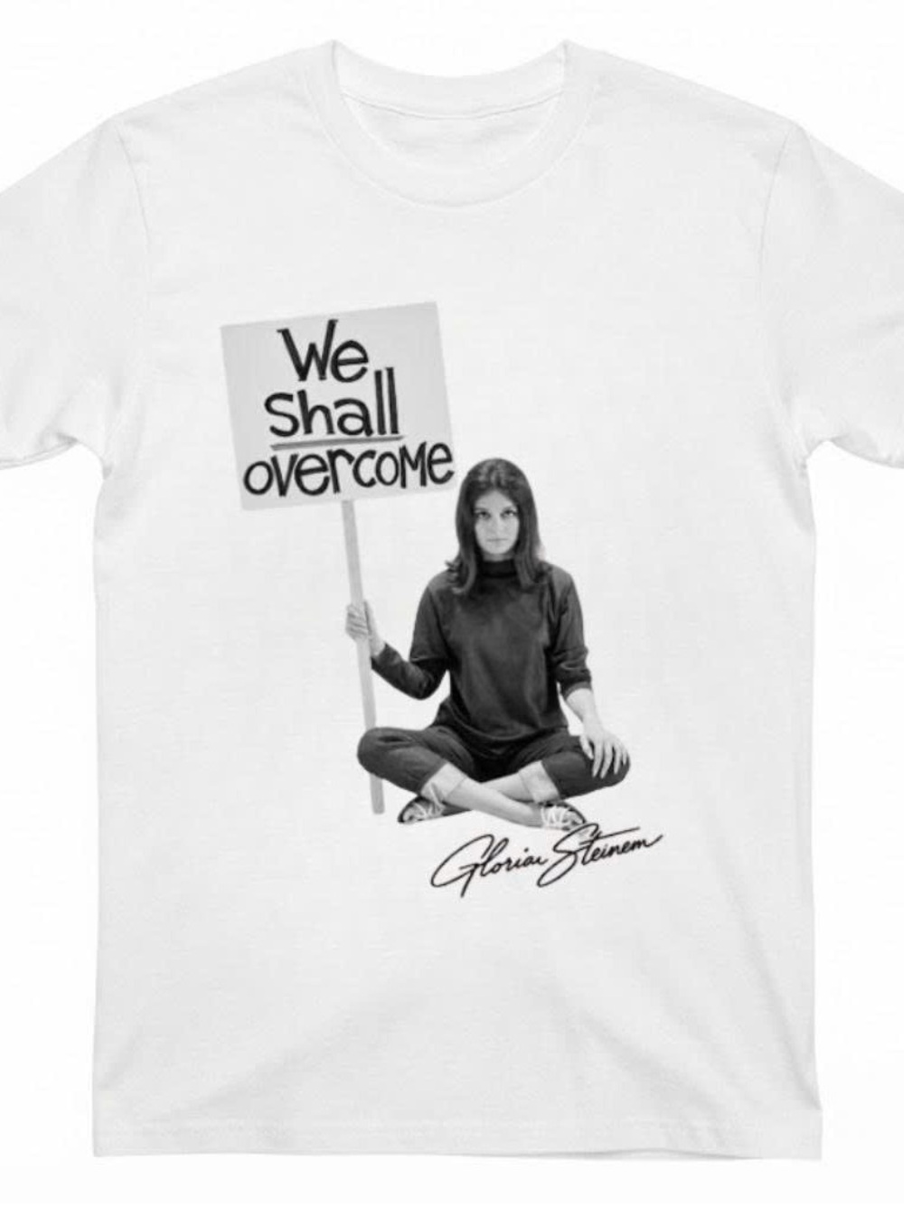 Gildan Gloria Steinem We Shall Overcome Shirt Feminist Icon Tee